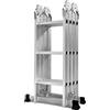 NONE 4×3 Scala multiuso, scala multifunzione 7 in 1 di 350CM in alluminio, scala pieghevole multiuso con 2 ruote, scala da casa con carico massimo 150kg, scala multifunzione con 12 gradini