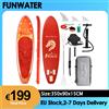 FunWater 350x90x15CM Tavola da Stand Up Paddle Gonfiabile Super Surfboard Antiscivolo per Sport Acquatici SUP con Accessori