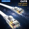 UGOURD Cavo Ethernet Cat8 40Gbps 2000MHz SFTP Schermato, Cavo Patch LAN Piatto RJ45 Compatibile con Cat7/Cat6a/Cat5a per Xbox e Router