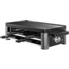 WMF Master Raclette Grill con padella in ceramica e cursore, raclette per 8 persone, 1500 W, con ripiano, controllo della temperatura variabile, antiaderente, lavabile in lavastoviglie, acciaio inox