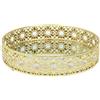 Home Deco Factory, KA0204, Vassoio Decorativo Specchio Dorato 25 cm, Accessorio da Tavolo Multifunzionale, Ideale per Candele e Bevande, Finitura Elegante, di Facile Manutenzione, Oro 25 cm