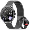Baolubao Smartwatch Donna, 1.26"Orologio Intelligente Donna con Chiamate Bluetooth, Smart Watch con 2 Cinturini, Notifiche, Sonno, Design Sottile, Compatibile con Android iOS, Smartwatch Impermeabile IP68