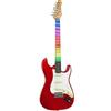 EKO GUITARS - ST-300 Fiesta Red VISUAL NOTE, Chitarra Elettrica ST Style, Sistema LED Visual Note, APP Didattica, Pickup Single Coil, Fiesta Red