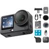 DJI Osmo Action 6 Combo Essenziale, 4K action cam con sensore quadrato 1/1,1″, apertura variabile da f/2,0 a f/4,0, resistente al freddo, batteria da 4 ore (Bicycle set + memory card combo)