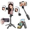 Seymal Klype Tripod-Grip Snappro Selfie Stick Bluetooth Treppiede Smartphone portatile espandibile con telecomando e supporto per video e viaggi(Black1)