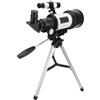 Zerodis Ornamenti Telescopio Lunghezza F per Adulti Principianti Bambini con 15x 50x Oculari Filtro Lunare Treppiede Regolabile per Osservazione Astronomica, Apertura 70mm 300mm