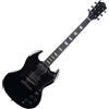 EKO DV-300 Black Chitarra elettrica stile SG con doppio humbucker e corpo in ...