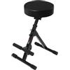 PROEL KGST10 Sgabello Regolabile 60-75cm, Base 40cm e Seduta 30cm Nero