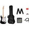 Squier Sonic Stratocaster Pack Black Kit chitarra modello strat con amplifica...
