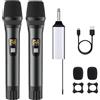 Microfono Wireless, Microfono Senza Fili UHF a Mano in Metallo Con Ricevitore Ri