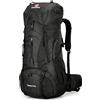 W WINTMING WintMing, zaino da campeggio da 75 l, con copertura antipioggia, per uomini, donne, viaggi, trekking, arrampicata, 1788bck. (Nero) - Backpack