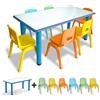 GIODIARREDA Tavolo e Sedie Bambini Scuola Infanzia Ergo Kit Blu