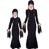 W WIDMANN MILANO Party Fashion - Costume per bambini Dark Girl, abito lungo nero, look gotico, per Halloween, Carnevale
