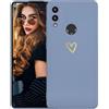 Kaywzo Cover per Huawei Y7 (2019),Custodia in Silicone TPU Liscio di Morbido con Modello Cardiaco,Design Minimalista,Ultrasottile Donna Antiurto Case Cover,Blu
