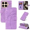 LACAE Cover a Libro per Xiaomi 17T Pro - Custodia Flip PU Pelle con Porta Carte, Supporto, Magnetica Case (Purple)