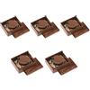 Ruiqilin 5 chiavette USB in legno con scatola di legno (cuore di noce, 2.0 8 GB)