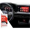 ASZSK 2 Pellicole Protettive per Display per V W Golf 8 MK8 GTI GTD GTE 2020-2023 2024, Navigazione e Pannello Strumenti in Vetro Temperato, Golf 8 accessori