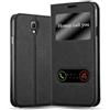 Cadorabo Custodia Libro per Samsung Galaxy NOTE 3 NEO in NERO COMETA - con Funzione Stand e Chiusura Magnetica - Portafoglio Cover Case Wallet Book Etui Protezione