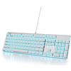 SbocKeeb Fullsize Retroilluminata Tastiera USB con Filo per Ufficio PC - Retro Macchina Da Scrivere Membrana Americana QWERTY
