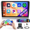 Hikity Autoradio per Toyota Avensis T25 2002-2008 2G+64G Android 15 Wireless Carplay Radio Stereo Auto con 26UI 9 Pollici Schermo Android Auto GPS WIFI Bluetooth EQ FM RDS MIC Telecamera Posteriore