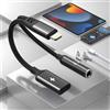 MTAKYI Adattatore Lightning Jack Cuffie 2 in 1 Adattatore Cuffie iPhone per caricabatterie, Ricarica Rapida 27 W Aux iPhone Auricolari Splitter Earphone Splitter per i-Phone 14/13/12/SE/11/X/XS/8/7