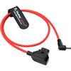 Alvin's Cables DTAP a DC Ultra-flessibile per Atomos Ninja V,D-TAP a 2,1CC Cavo di alimentazione ad angolo destro per Assistenza video Blackmagic,SmallHD,per il monitor di Feelworld FW568, 2ft,rosso