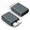 BORLTER CLAMP Adattatore per Unità Disco Rigido da USB C a USB 3.0 Micro-B per Unità Disco Rigido/SSD Esterne, per WD, Seagate, Toshiba, Samsung T3/T5 e Alloggiamenti per Unità Disco Rigido, Grigio
