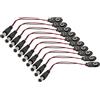 Hailege 10 Pezzi 9V Terminali Batteria 9 Volt I-Type Connettore con Fibbia in Pelle a Scatto con Spina DC 5.5x2.1mm (I-Type con Spina CC)