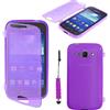 ebestStar - Cover Compatibile con Samsung Ace 3 Galaxy GT-S7270, S7272, S7275 Custodia Silicone Portafoglio Gel TPU, Protezione Anti Shock + Mini Penna, Viola