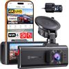 REDTIGER Dashcam Auto 4K Anteriore/Posteriore, STARVIS 2 IMX678 8MP, WiFi 5GHz, GPS, Controllo Vocale, Visione Notturna HDR, Parcheggio 24H, Senza SD, Fino A 512GB (F7NA)