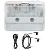 Culnflun Ton007B Bluetooth Cassette Player con cuffia, ABS Auto Reverse Function Stereo Cassette Player portatile Wireless Bluetooth 5.0 per Music Lovers Traveler (White)