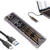 MIMISOLA Case SSD M2 Nvme, 10Gbps Adattatore Nvme USB, Lettore SSD Esterno, USB 3.1 Gen2 Adatto per PCIe M-Key SSD 2230/2242/2260/2280 con UASP