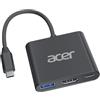 acer Adattatore USB C HDMI 4K con PD 100W, Adattatore Multiporta USB C HDMI, USB 3.0 5Gbps Compatibile per MacBook Pro, iPad Pro Air, iPhone 16 Plus Pro Max, S24 ecc.