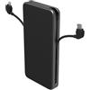 ZAGG mophie Powerstation Plus Power Bank, Batteria Portatile 10.000mAh con Cavi USB-C e Lightning, Ricarica Veloce per Tre Dispositivi, per Smartphone, Tablet e altri dispositivi USB-C (Nero)