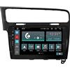 Jf Sound car audio system Autoradio Custom Fit per Volkswagen Golf 7 Nero Android GPS Bluetooth WiFi Dab USB Full HD Touchscreen Display 10 processore 8core e comandi vocali