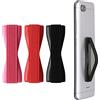 kwmobile Supporto Dita Cellulare - Set 3x Fasce Elastiche Sostegno Antiscivolo Antiurto Telefonino Supporto Universale - Finger Holder Phone nero/rosso/rosso scuro