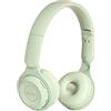 Fiauli Cuffie Bluetooth Y08, con cancellazione del rumore, cuffie ergonomiche per bassi pesanti e wireless, regolabili compatibili con Bluetooth per giochi Android iOS-verde
