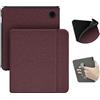 YoungMe Custodia per Kobo Libra 2 da 7, ultra sottile, in pelle PU, con funzione di accensione e spegnimento automatico, custodia protettiva di alta qualità con cinturino da polso per Kobo Libra 2 (rosso)