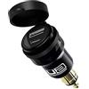 Ultimateaddons Din Hella Auxilliary Socket Dual Caricabatterie con USB e Tipo C