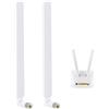 EuAcesry Antenna Esterna 4G LTE SMA Maschio 10dBi, 2Pcs Antenna Wifi pc per LTE Router, Modem, Gateway Cellulare, Telecamera, Telefono di Casa, Amplificatori di Segnale - Bianco