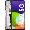 OnlyTech - Schermo LCD completo con telaio assemblato di ricambio per Samsung Galaxy A22 5G (SM-A226B)