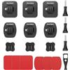 AKASO Supporto adesivo curvo e piatto per casco da moto | Kit di accessori di fissaggio per fibbia adesiva per casco compatibile con Gopro Hero 13/12/11/10/9 DJI Osmo,Insta360,AKASO