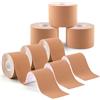 Foydream Tape Kinesiologico, 6 Rotolo Kinesio Tape, 5 cm x 5 m Kinesio Impermeabile Taping per Ginocchio, Spalla, Articolazione, Plantare (Monocolore)