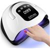 Zaxiva Lampada UV LED unghie 320W, fornetto unghie con 72 Perline LED, Sensore Automatico, 4 Timer, Display Digitale, lampada unghie per Manicure e Pedicure, fornetto unghie semipermanente Casa/Salone