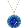 LE GEMME DI VENEZIA Collana Donna Con Pendente Murrina Milefiori Venezia In Vetro Originale Di Murano E Argento 925 Colore Oro Diametro 36N OR (COLORE 05)