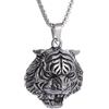 Generico collana personalizzata,Collana pendente con testa di tigre dello Zodiaco, accessori alla moda hip hop punk per uomini, regalo di gioielli