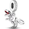 FASHIONS FOREVER HOUSE OF PREMIUM FASHIO Ciondolo a forma di dinosauro in argento Sterling 925 massiccio (vari stili), con zirconia cubica, per braccialetti o collane Pandora, per compleanno, San Valentino, Natale, confezione regalo, One