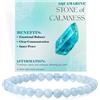 Bivei Acquamarina - Calma - signora braccialetto perline 6mm semiprezioso cristallo naturale elastico elastico cristallo accessori regalo di yoga Large
