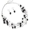 FULU AUTUMN Collana di perle a strati multifilo collane girocollo di perle per le donne gioielli con perline per feste di nozze, Perla, Perle sintetiche