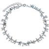 SILVEGO Cavigliera da donna in argento sterling 925 con vera acquamarina 3 mm, 23 cm, Argento sterling, acquamarina